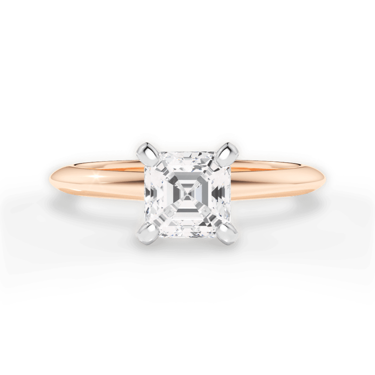14kt Rose Gold/18kt Rose Gold/asscher/top sku 1ASZ7286