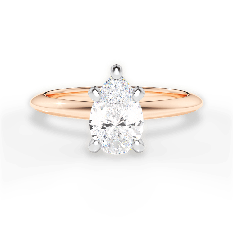 14kt Rose Gold/18kt Rose Gold/pear/top sku 1PZ7286