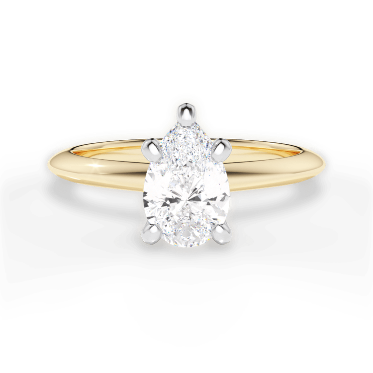 14kt Yellow Gold/18kt Yellow Gold/pear/top sku 1PZ7286