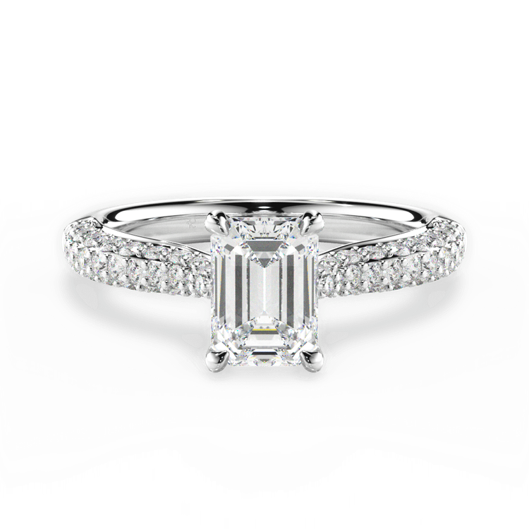 14kt White Gold/18kt White Gold/Platinum/emerald/top sku 1ECZ1350