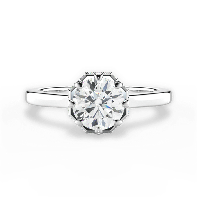 14kt White Gold/18kt White Gold/Platinum/round/top sku 1RZ1513