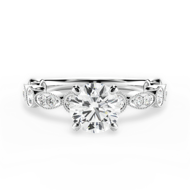 14kt White Gold/18kt White Gold/Platinum/round/top sku 1RZ4718