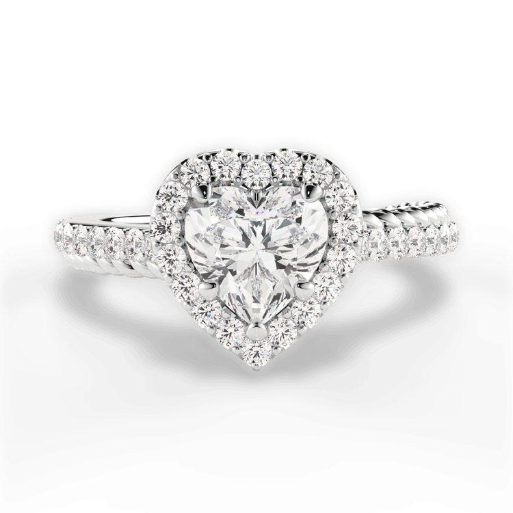 14kt White Gold/18kt White Gold/Platinum/heart/top sku 1HZ1520