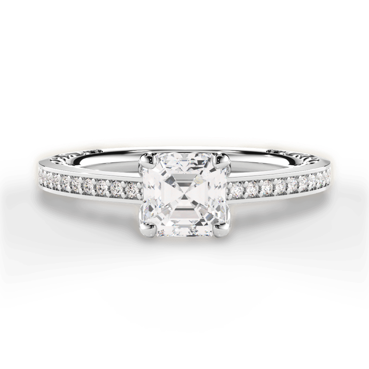 14kt White Gold/18kt White Gold/Platinum/asscher/top sku 1ASZ4170