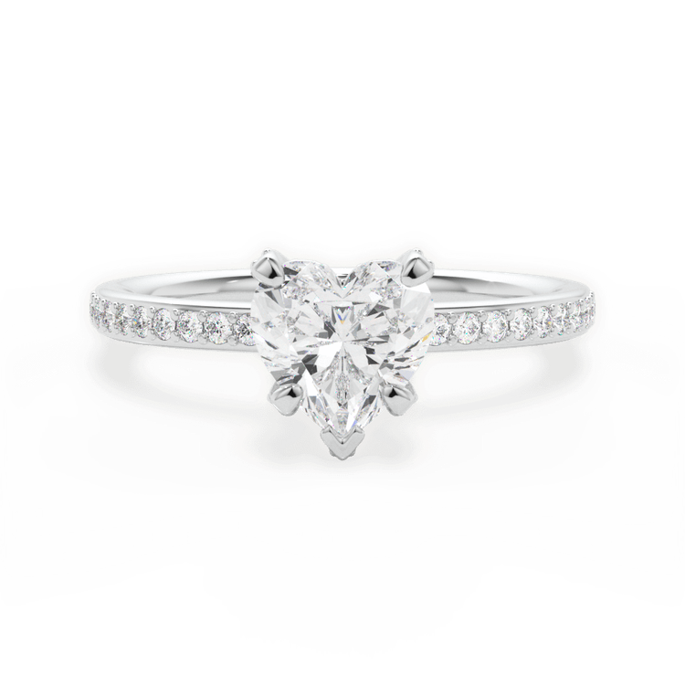 14kt White Gold/18kt White Gold/Platinum/heart/top sku 1HZ1509