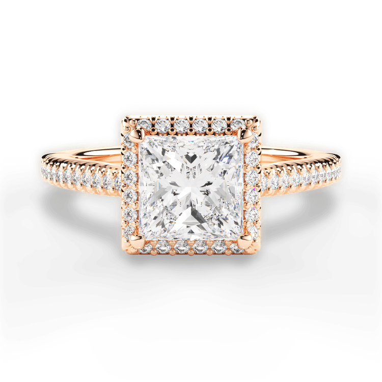 14kt Rose Gold/18kt Rose Gold/princess/top sku 1PCZ3702
