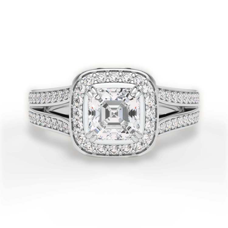14kt White Gold/18kt White Gold/Platinum/asscher/top sku 1ASZ3152