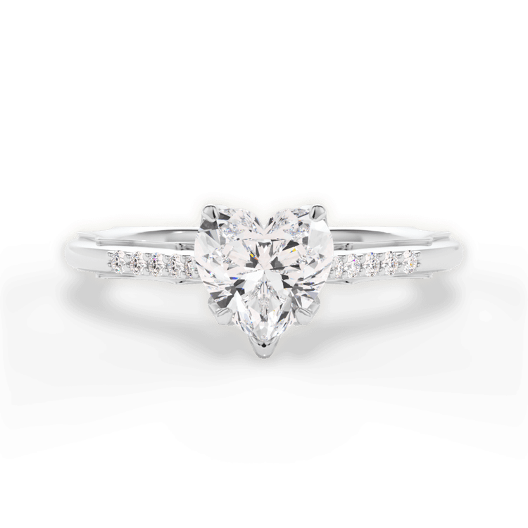 14kt White Gold/18kt White Gold/Platinum/heart/top sku 1HZ2841