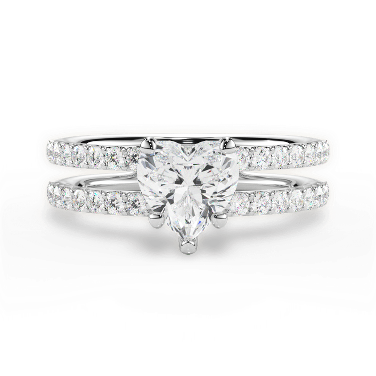 14kt White Gold/18kt White Gold/Platinum/heart/top sku 1HZ1401