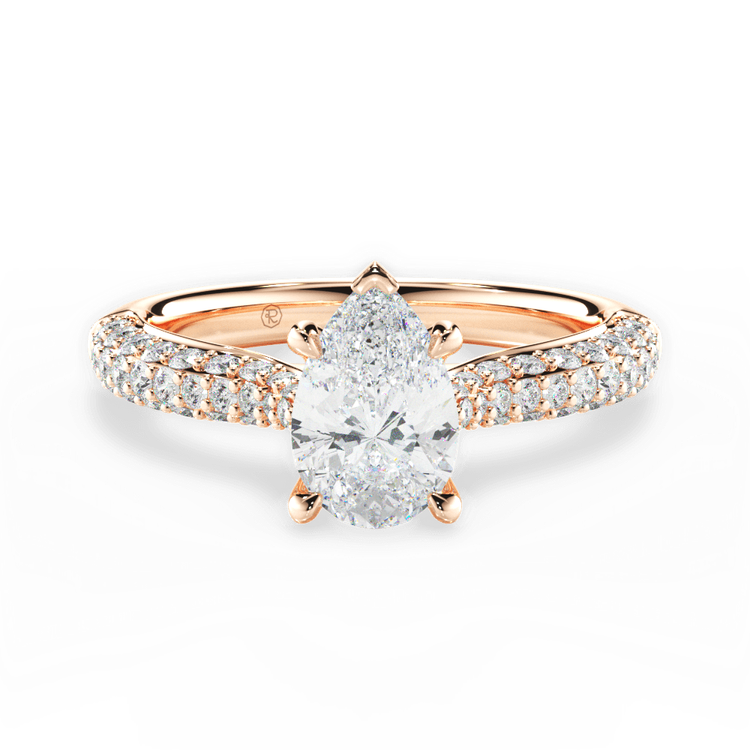 14kt Rose Gold/18kt Rose Gold/pear/top sku 1PZ1350