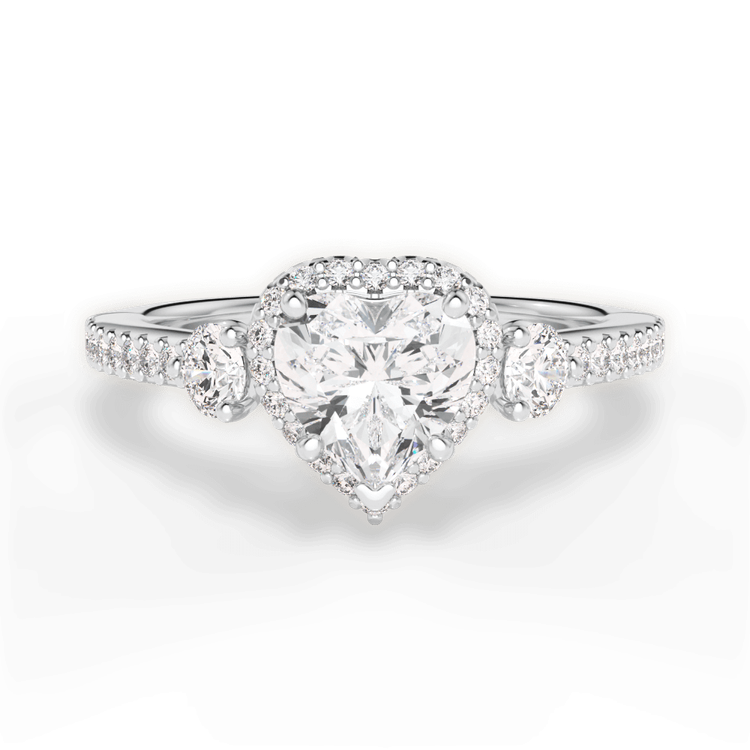 14kt White Gold/18kt White Gold/Platinum/heart/top sku 1HZ3701