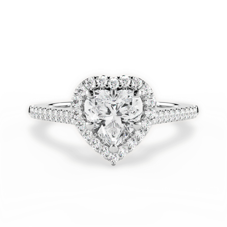 14kt White Gold/18kt White Gold/Platinum/heart/top sku 1HZ4746