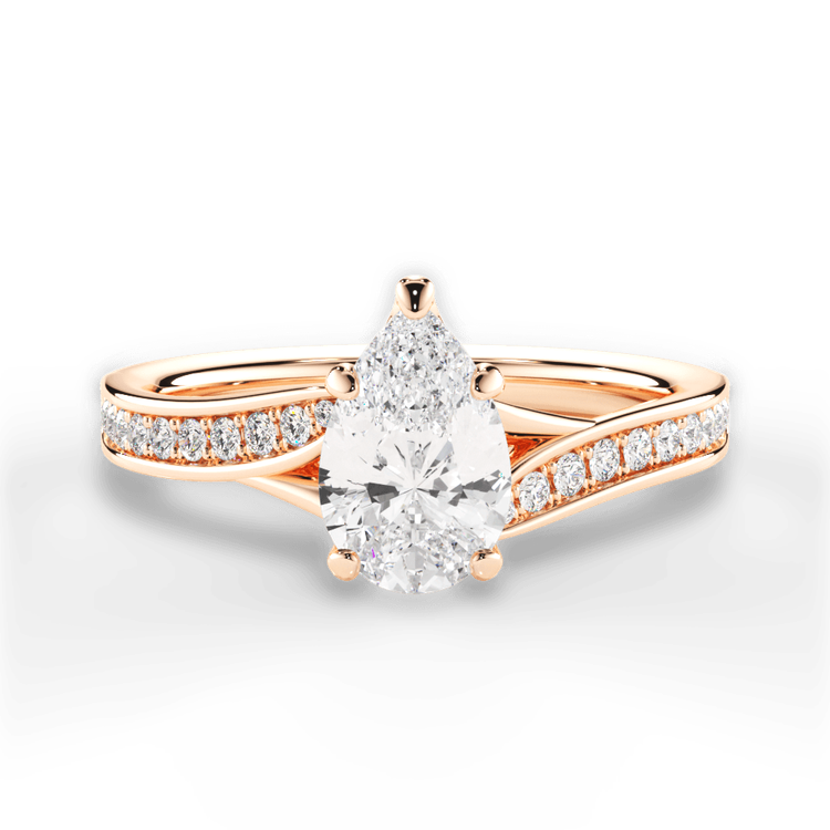 14kt Rose Gold/18kt Rose Gold/pear/top sku 1PZ2490