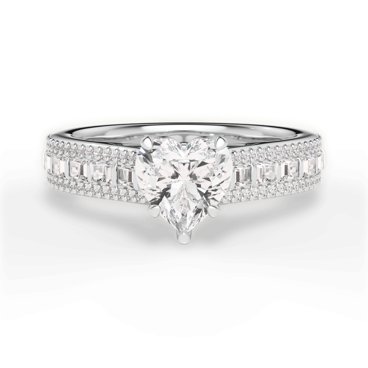 14kt White Gold/18kt White Gold/Platinum/heart/top sku 1HZ1524