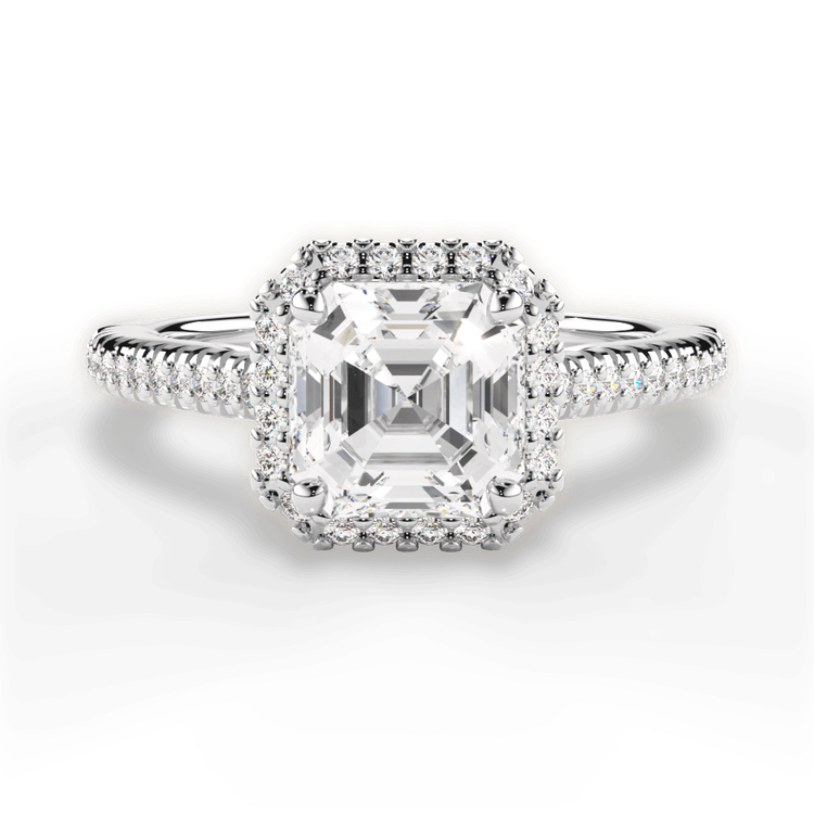 14kt White Gold/18kt White Gold/Platinum/asscher/top sku 1ASZ3702
