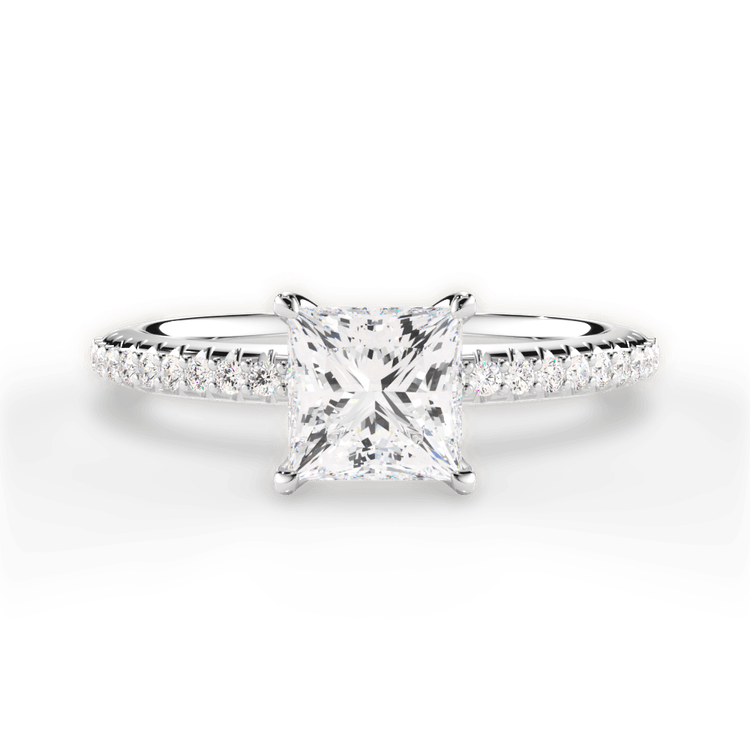 14kt White Gold/18kt White Gold/Platinum/princess/top sku 1PCZ4777