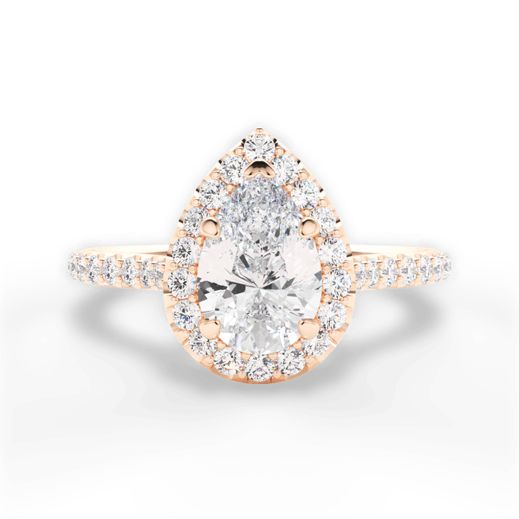 14kt Rose Gold/18kt Rose Gold/pear/top sku 1PZ1323