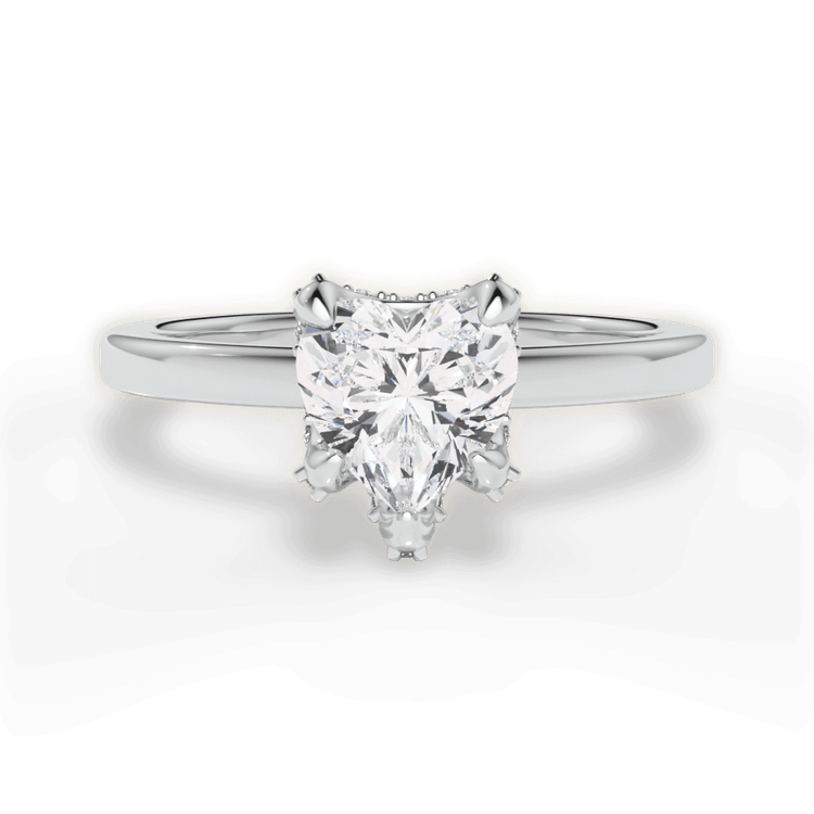 14kt White Gold/18kt White Gold/Platinum/heart/top sku 1HZ4715