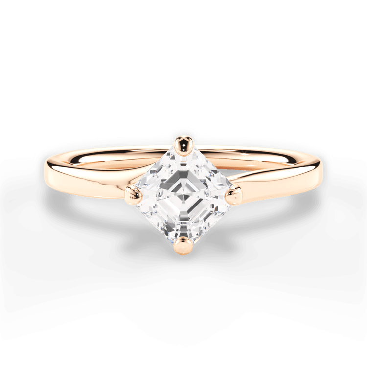 14kt Rose Gold/18kt Rose Gold/asscher/top sku 1ASZ4765