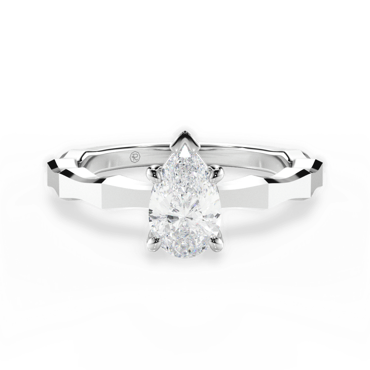 14kt White Gold/18kt White Gold/Platinum/pear/top sku 1PZ1360