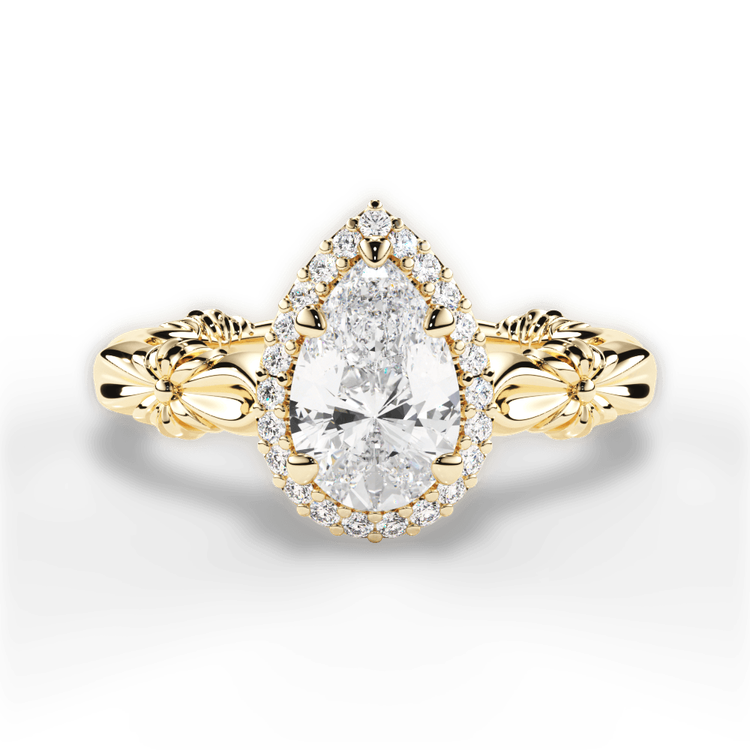 14kt Yellow Gold/18kt Yellow Gold/pear/top sku 1PZ4723