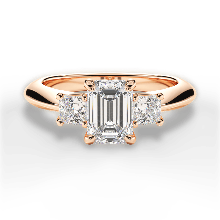 14kt Rose Gold/18kt Rose Gold/emerald/top sku 1ECZ1237P