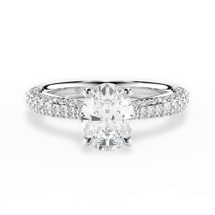 14kt White Gold/18kt White Gold/Platinum/oval/top sku 1OZ1350