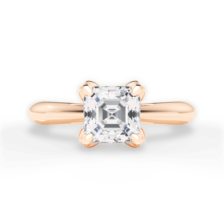 14kt Rose Gold/18kt Rose Gold/asscher/top sku 1ASZ3279