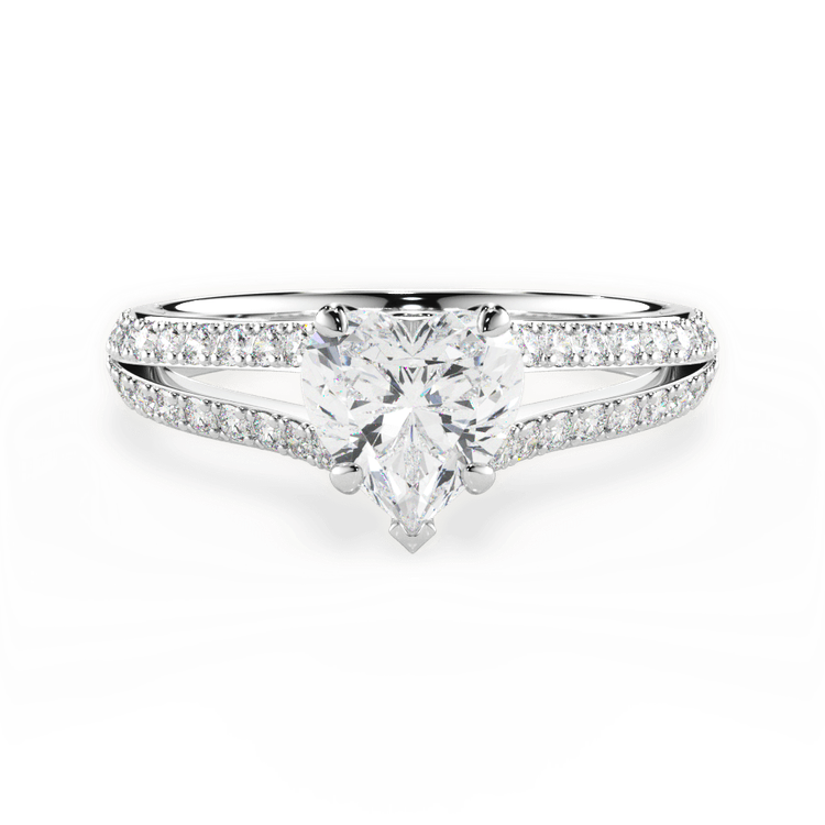 14kt White Gold/18kt White Gold/Platinum/heart/top sku 1HZ2488