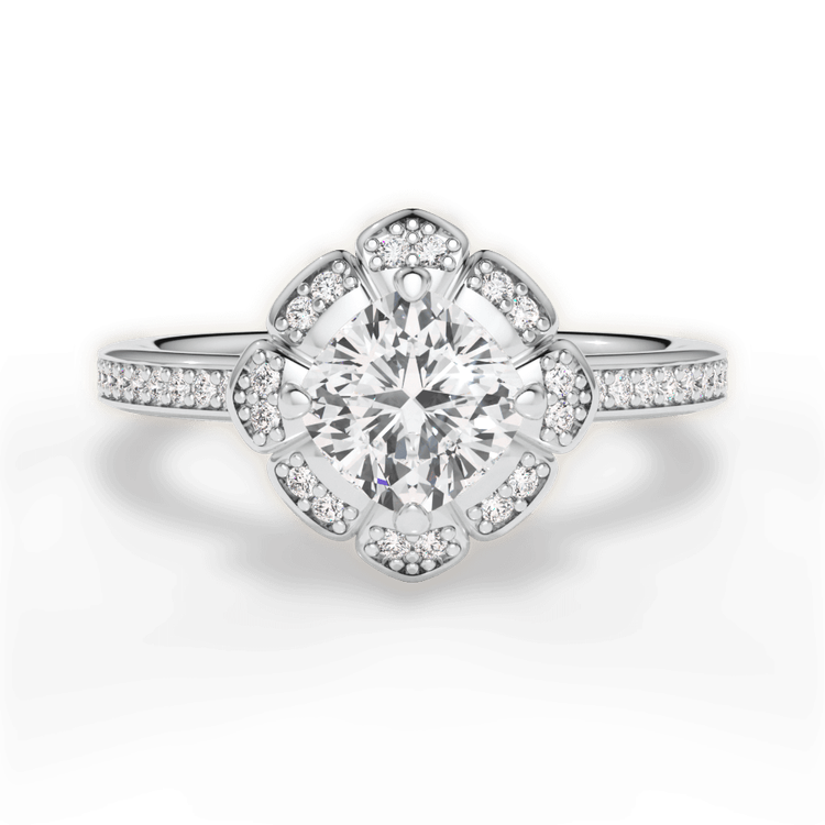 14kt White Gold/18kt White Gold/Platinum/cushion/top sku 1CUZ3539