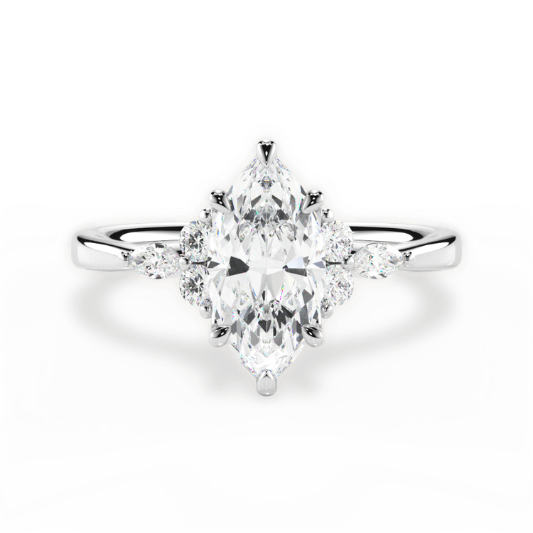 14kt White Gold/18kt White Gold/Platinum/marquise/top sku 1MZ1405