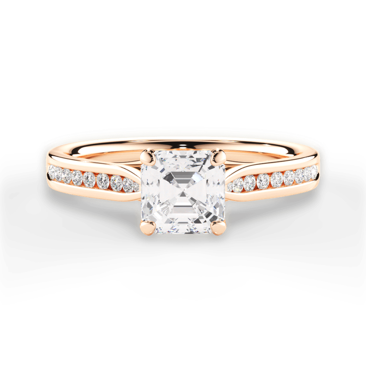 14kt Rose Gold/18kt Rose Gold/asscher/top sku 1ASZ2487
