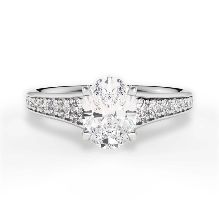 14kt White Gold/18kt White Gold/Platinum/oval/top sku 1OZ2378