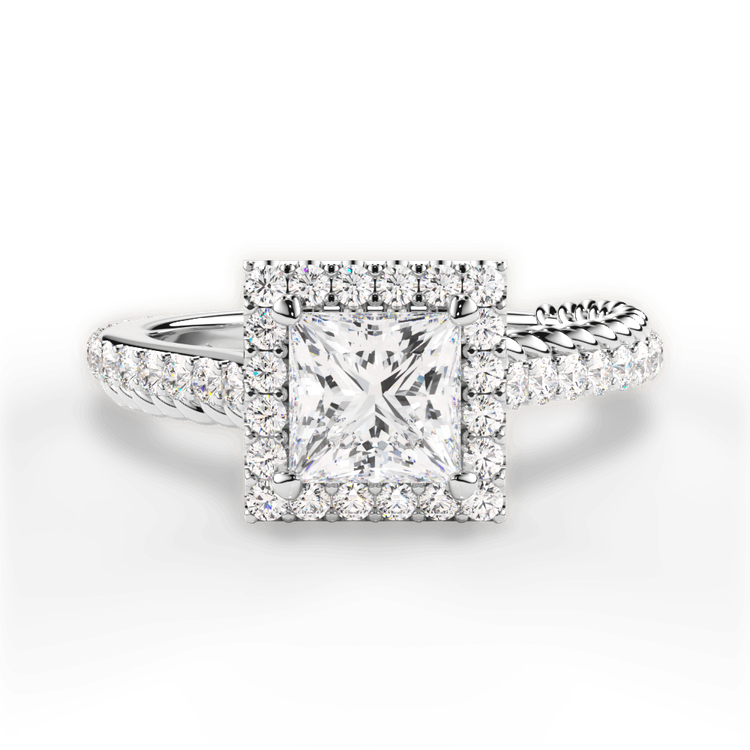 14kt White Gold/18kt White Gold/Platinum/princess/top sku 1PCZ1520