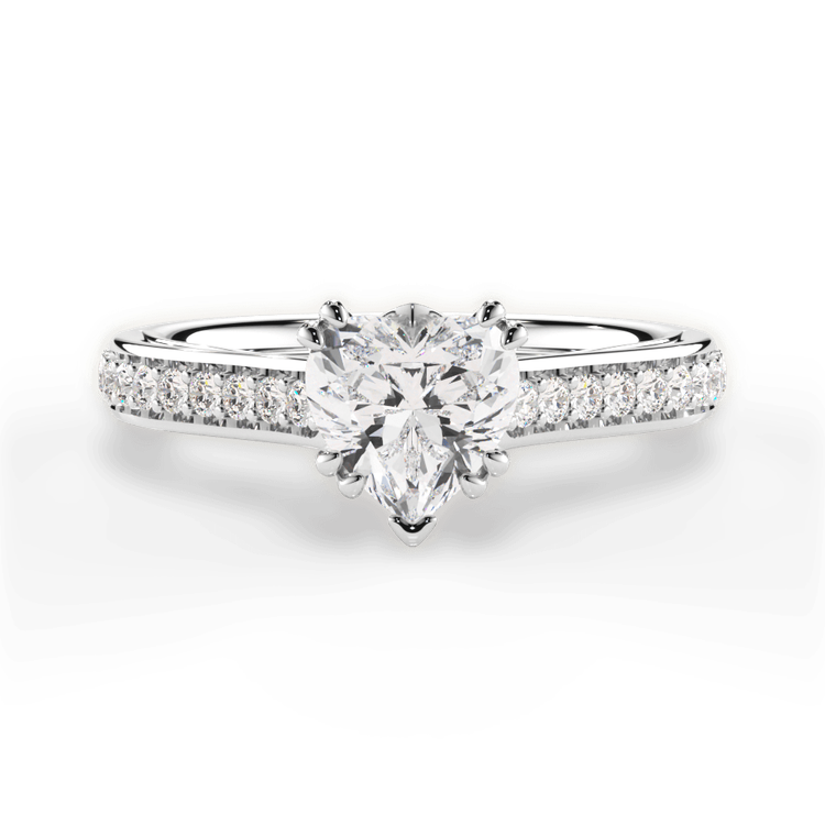 14kt White Gold/18kt White Gold/Platinum/heart/top sku 1HZ2718