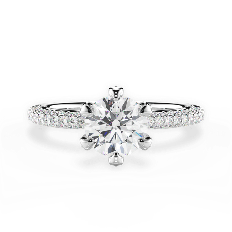 14kt White Gold/18kt White Gold/Platinum/round/top sku 1RZ1397