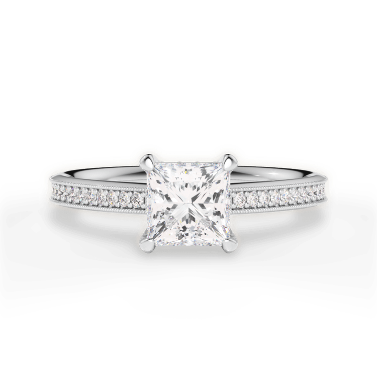 14kt White Gold/18kt White Gold/Platinum/princess/top sku 1PCZ1963