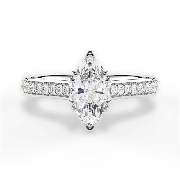 14kt White Gold/18kt White Gold/Platinum/marquise/top sku 1MZ2718