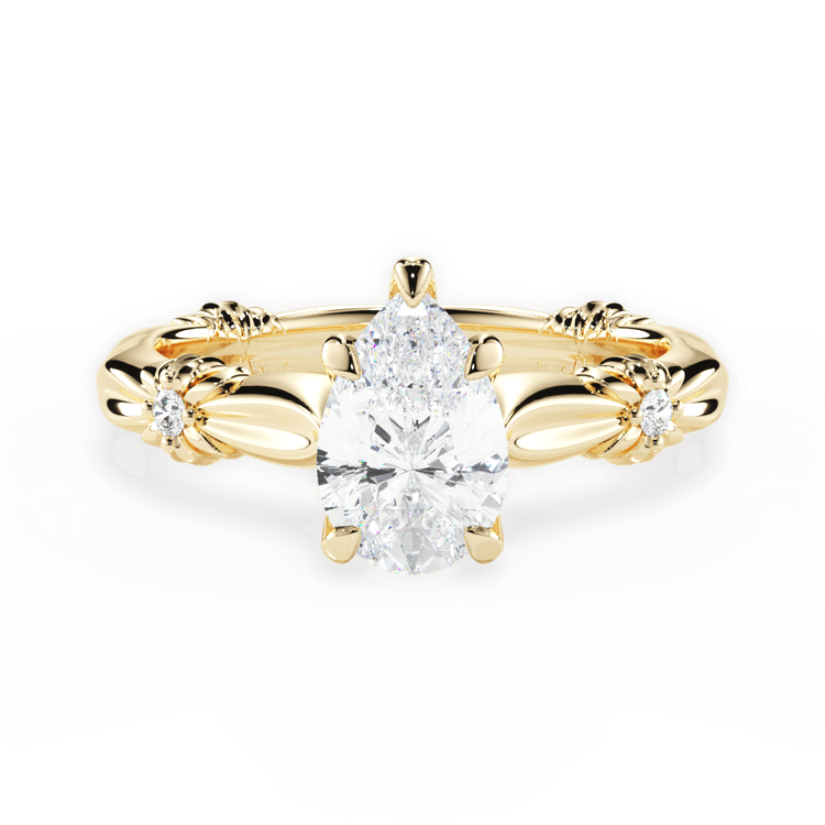 14kt Yellow Gold/18kt Yellow Gold/pear/top sku 1PZ4754