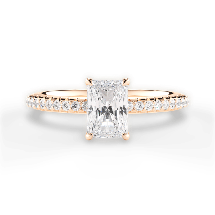 14kt Rose Gold/18kt Rose Gold/radiant/top sku 1PCZ4777