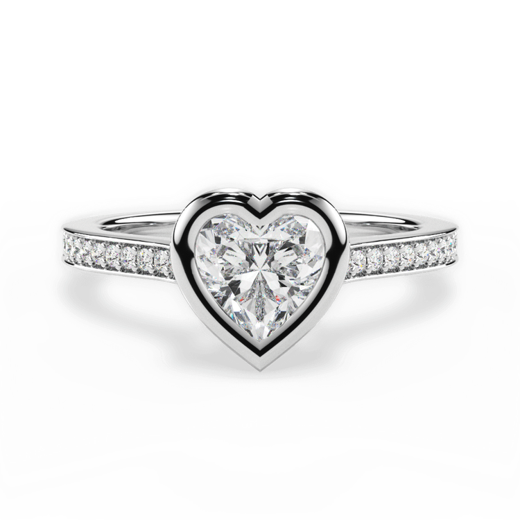 14kt White Gold/18kt White Gold/Platinum/heart/top sku 1HZ4725