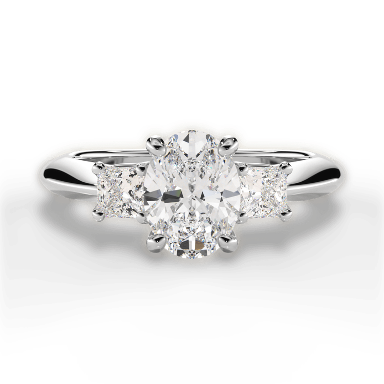 14kt White Gold/18kt White Gold/Platinum/oval/top sku 1OZ1237P