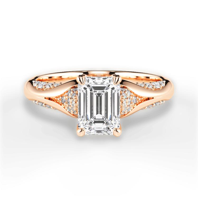 14kt Rose Gold/18kt Rose Gold/emerald/top sku 1ECZ1180