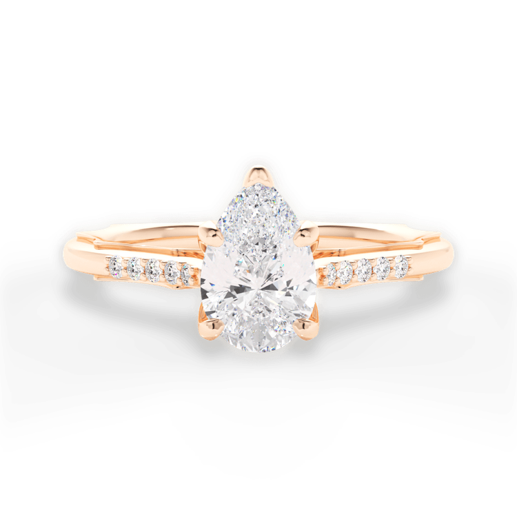 14kt Rose Gold/18kt Rose Gold/pear/top sku 1PZ2841