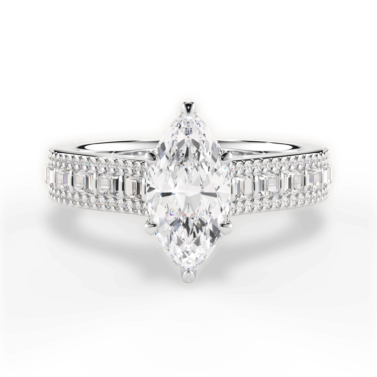 14kt White Gold/18kt White Gold/Platinum/marquise/top sku 1MZ1524