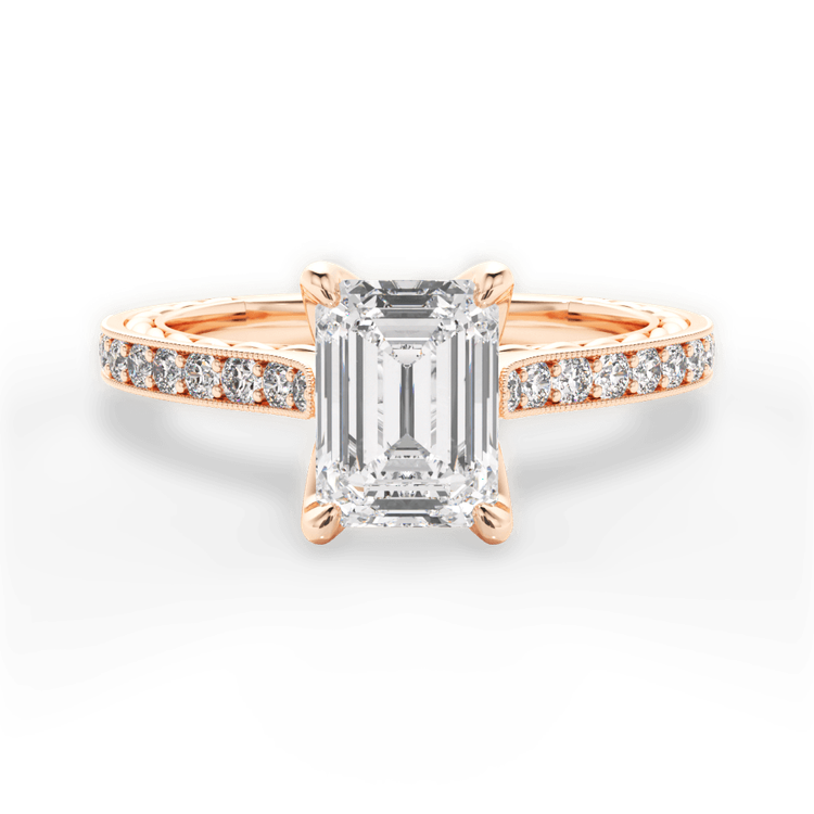 14kt Rose Gold/18kt Rose Gold/emerald/top sku 1ECZ2861