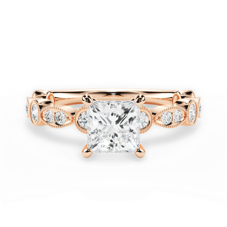 14kt Rose Gold/18kt Rose Gold/princess/top sku 1PCZ4718
