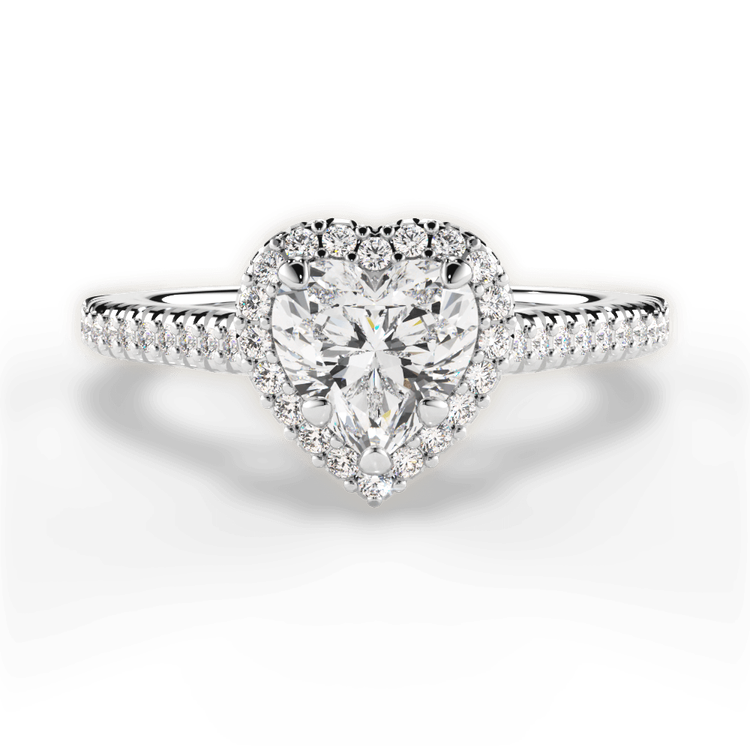 14kt White Gold/18kt White Gold/Platinum/heart/top sku 1HZ3702