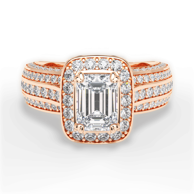 14kt Rose Gold/18kt Rose Gold/emerald/top sku 1ECZ3156