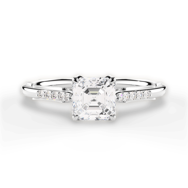 14kt White Gold/18kt White Gold/Platinum/asscher/top sku 1ASZ2841